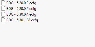 BDG ecfg files